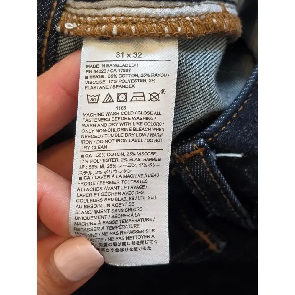 Banana Republic Travel Jeans 31x32 Slim Fit Dark Wash Stretch Denim Minimalist